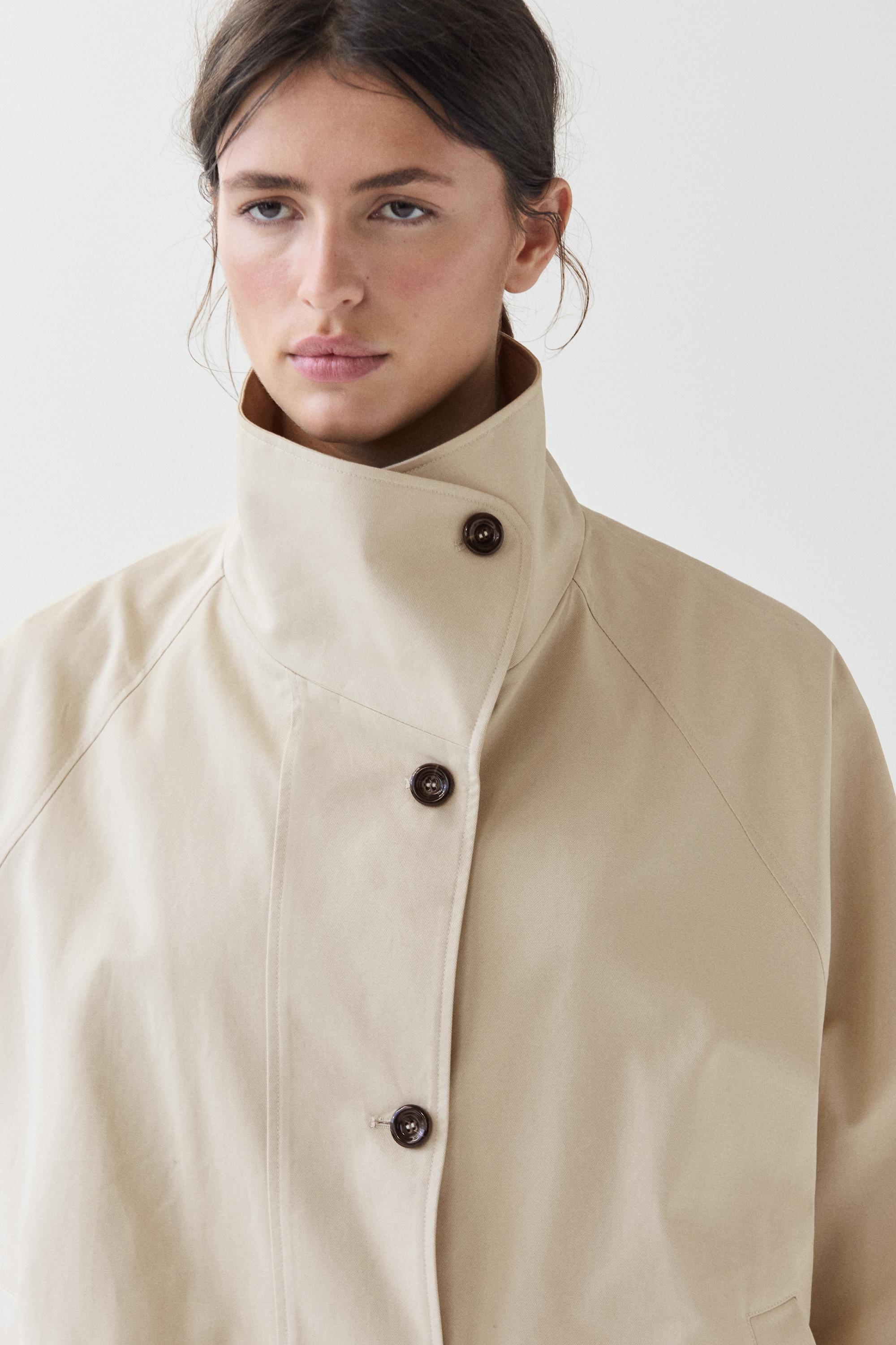 100% cotton cape jacket